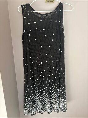 Black Dress with White Dot Ombre